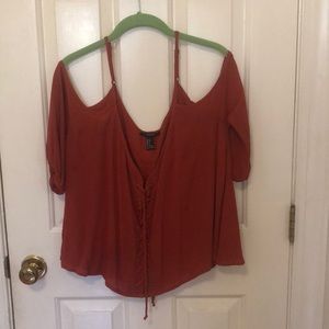 Forever 21 Off the Shoulder Crop Top